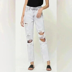 Vervet  All Mine - Super High Rise Distressed Mom Jeans Size 24